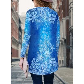 Plus Size, Chic Plus Size Women's Full-Body 3D Digital Print Cardigan Jacket - Long Sleeve Open Front Sweater Coat, Spring/Fall Outerwear for Blouses, Skirts & Jeans (Machine Washable)