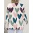 Plus Size - Women'S New Style 3D Digital Printed Cardigan Sweater Coat - Pastel Pink with Multicolor Heart Patterns, Long Sleeve Button-Front Closure, Round Neck Casual Winter Outerwear, Soft Warm Fall Winter Jacket for Layering (Pink/Green/Tea