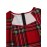 Women'S Elegant Christmas Plaid Bodycon Dress - Long Sleeve Puff Shoulder Red Tartan Checkered Pattern with Zipper Back, Boat Neck Winter Party Dress, Structured Fitted Silhouette for Xmas, New Year'S Eve & Holiday Events - Red/Green Tartan Checkere