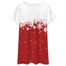 Women's 3D All-Over Christmas Snowman & Golden Fireworks Print Strapless Dress with Pocket - Elegant Sleeveless Party Wedding New Year Dress, Machine Washable Festive Dress for Special Occasions