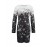 Women's Elegant Winter Dress with Snowflake Pattern - Slim-Fit Curve-Hiding Long Sleeve Party & Commuting Dress, Round Neck Machine Washable Christmas Attire for, Weddings, New Year's Events (Autumn/Winter)