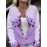 Plus-Size Women's Oversized 3D Floral Cardigan Sweater - Soft Stretchy Button-Front Closure, Machine Washable Round Neck Blouse for Spring/Autumn Layering, Casual Outerwear (No dryer)