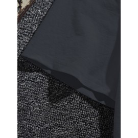 Women'S Plus Size Opa Claus Christmas Greek-Themed Santa Hat & Tree Graphic T-Shirt - Short Sleeve Casual Round Neck Holiday Party Top with Greek Lettering, All-Season Fit for Greek Orthodox Christmas Celebrations & Casual Attire - Festive Red & Gre