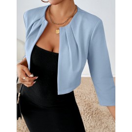 Women'S Stylish Pleated Collar Blazer