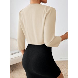 Women'S Stylish Pleated Collar Blazer