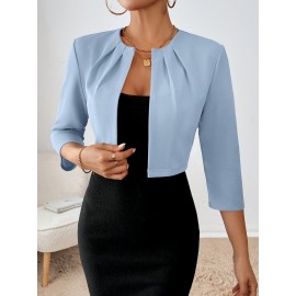 Women'S Stylish Pleated Collar Blazer